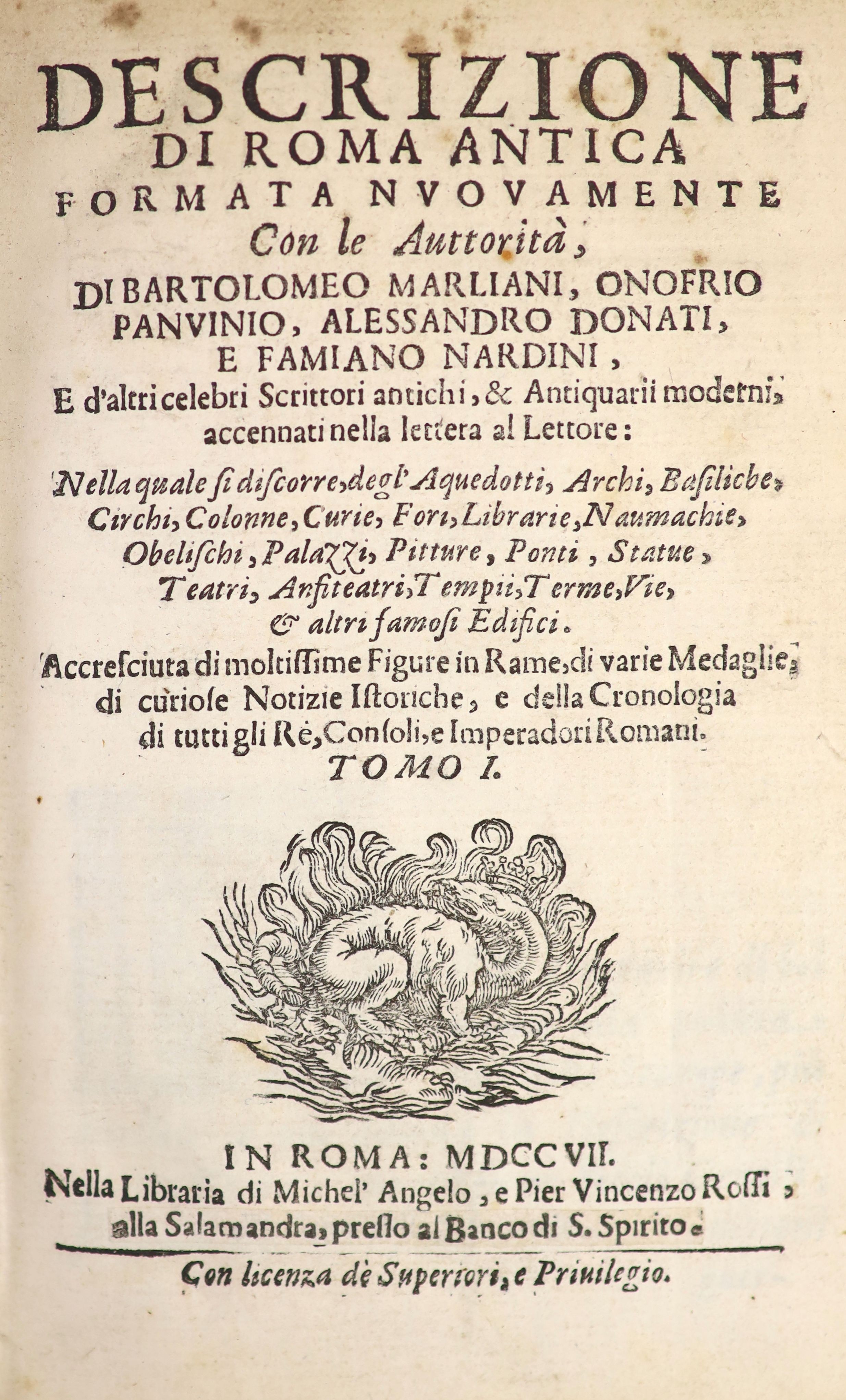 Rossi, Filippo de, et al - Descrizione di Roma Antica, and ... Moderna,